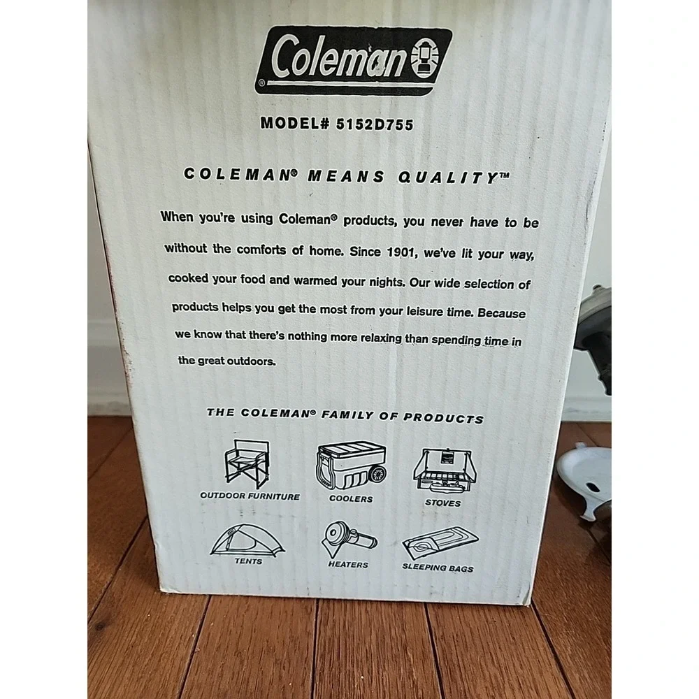 VINTAGE Coleman Two Mantle Propane Camping Lantern MODEL - 5152D755 In Box EUC